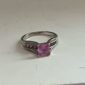 Pink Sapphire Ring- Size 12